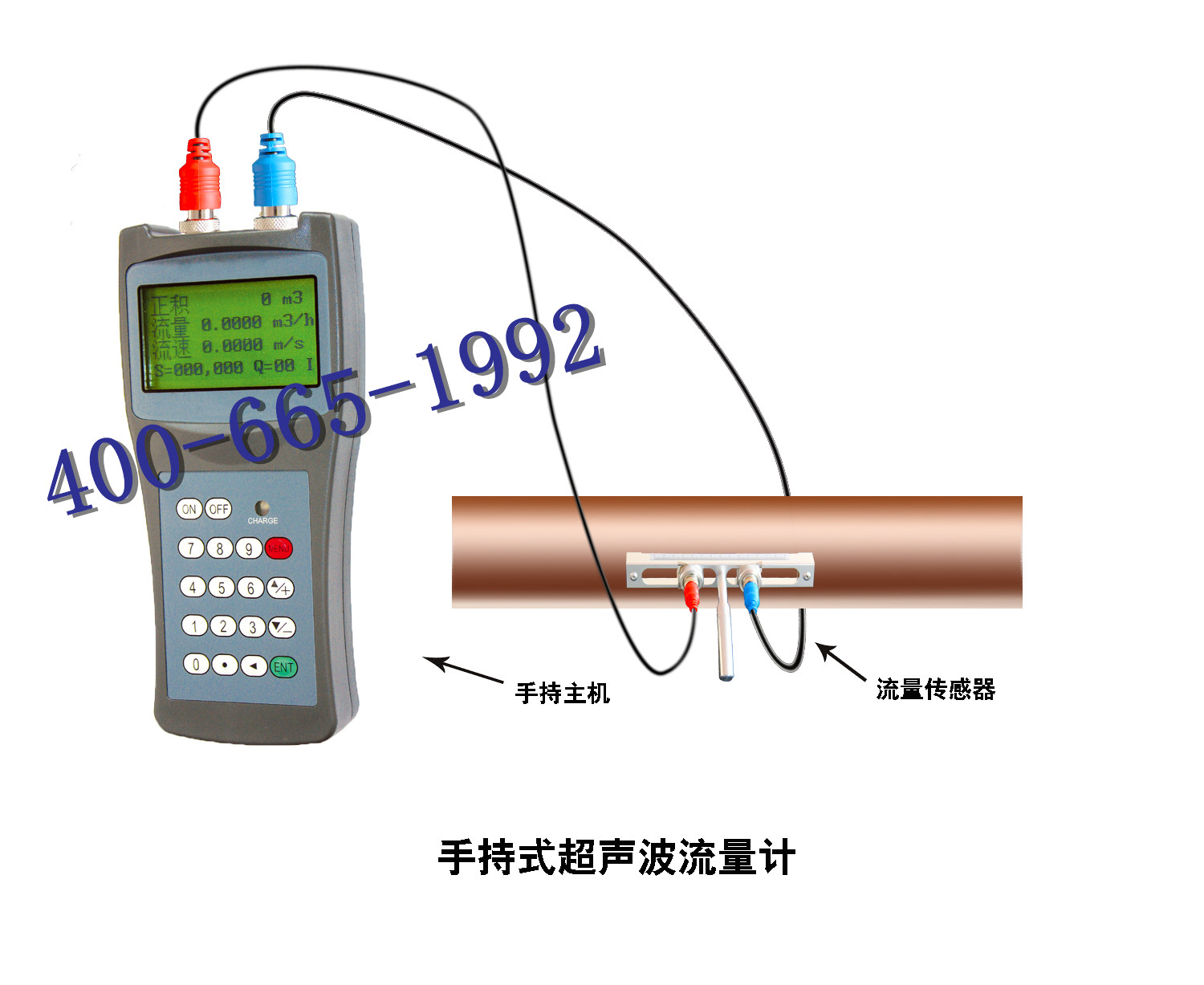 便攜式小支架超聲波流量計